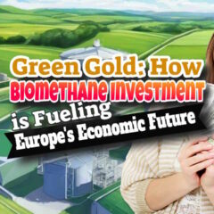 Image with text: "How green gold biomethane investment is fueling Europe's Economic Future".