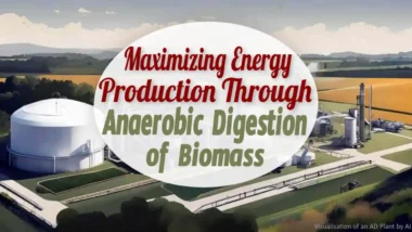 Image with text: "Maximising energy through anaerobic digestion of biomass".